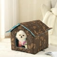 thumbnail image 4 of Usmixi Clearance Winter Outdoor Pet House Padded House Foldable Stray House Sunscreen Weather-proof Heat Insulated Shelter Enclosure for Cats Dogs Rabbits- Portable Water-proof Tent for Feral, 4 of 7