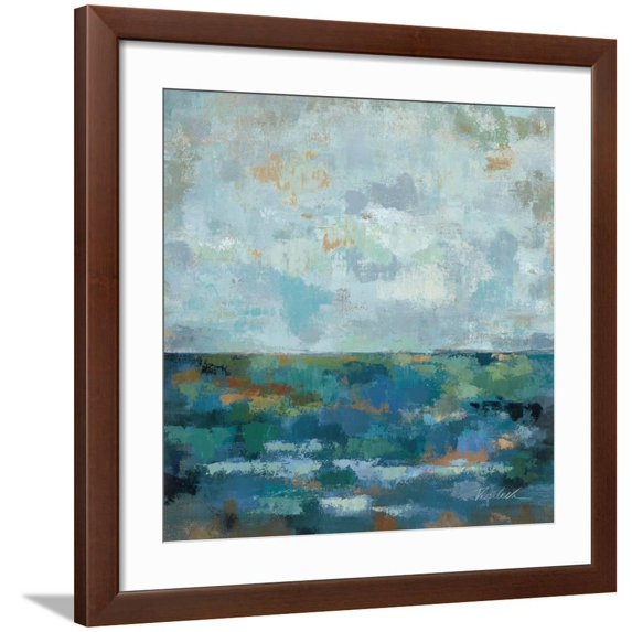 Seascape Sketches II, Abstract Scenic Framed Art Print Wall Art by Silvia Vassileva