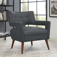 thumbnail image 4 of Hawthorne Collections Chaise d'Appoint en Tissu en Gris, 4 of 4