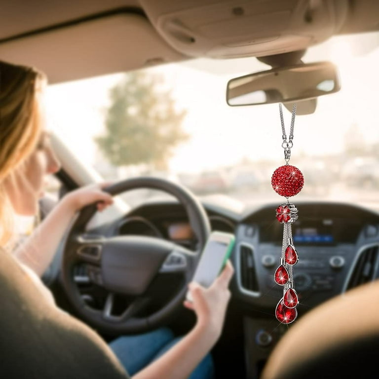 Car Pendants For Women Dropship Crystal Flower Car Hanging - Main Image