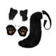 thumbnail image 4 of Orejas y cola de zorro para cosplay para mujeres y niñas, accesorios de cosplay, disfraz de Halloween de peluche negro, 4 of 9