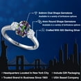 thumbnail image 2 of Gem Stone King 925 Sterling Silver Ring Mystic Topaz Moissanite (2.04 Cttw), 2 of 7