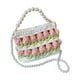 thumbnail image 1 of Kit de bolsa de crochet de tejido de bricolaje adultos 7.09x2.76x5.12 "Flower manual tejido a mano Rosa verde, 1 of 8