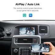 Wireless Carplay Android Auto interface adapter For Volvo S60/XC60/V40/V60 2015-2019 Globe button