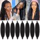 thumbnail image 1 of 24 pulgadas Pre-partido Spring Twist Cabello Afro Spring Twist 8 Paquetes Pre-Fluffed Spring Twist Cabello para Rastas Suaves Desgastadas Natural Negro Marley Twist Trenzado Cabello Extensión de Cabe, 1 of 5