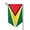 Sharp Corner, variant on Guyana Flag Garden Flag Double Sided Small Flag Yard Home Decorative Flags Banner 12.5 x 18 Inch Fillet