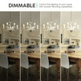 thumbnail image 4 of Luxrite Vintage Candelabra LED Bulb 60W Equivalent 550lm 4000K Cool White 5W Dimmable UL Listed E12 Base (6 Pack), 4 of 5