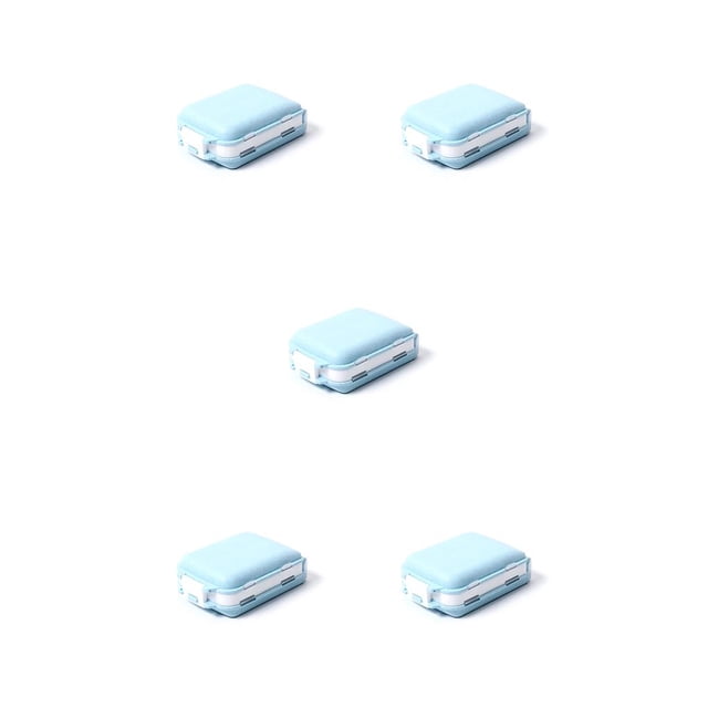Billuyoard Pastillero Contenedor Multi Rejillas Tablet Organizador Divisor A prueba de polvo Viajes Cuidado de la salud Compartimiento Dispensador Type2 NO2