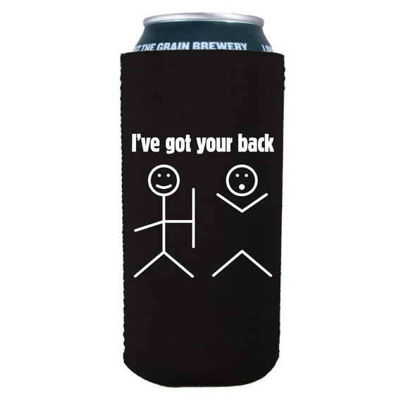 I've Got Your Back 16 oz. Can Coolie (Black)