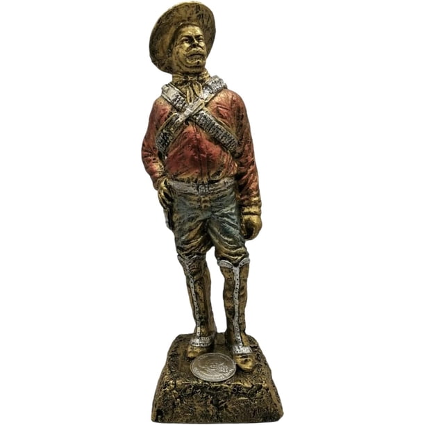 MORIN Imágenes | Figura Decorativa de Pancho Villa |30 cm| (Dorado)