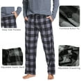 thumbnail image 4 of DG Hill Men’s Pajama Set, 2-Piece Henley Sleepwear with Fleece Pants & Pockets, 4 of 8