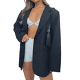thumbnail image 1 of ZAXARRA Blazer à Manches Longues pour Femmes, Couleur Unie, Boutonné, 1 of 1