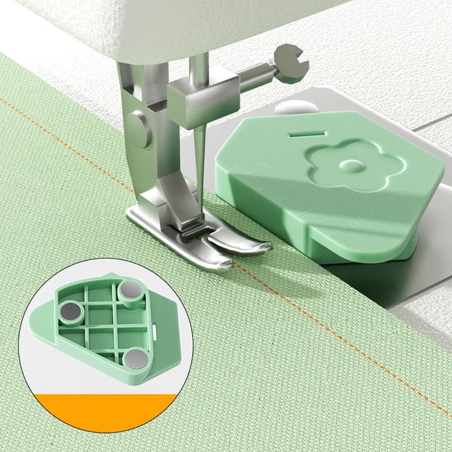 Daily Mix Store Upgraded Magnetic Seam Guide for Sewing Machine, Polygonal Hemmer Guide with Scale, Universal Strong Magnetic Sewing Accessories for Precision Stitching