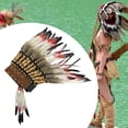 thumbnail image 4 of Tocado de plumas de jefe , tocado de cumpleaños para fiestas y actuaciones en escenario, 4 of 6