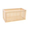 thumbnail image 5 of Cesta de almacenamiento de escritorio, caja de almacenamiento de cajón de oficina diversa, cesta de almacenamiento con marco de madera. (Rectángulo-Pequeño), 5 of 5