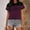 (Fashion 119)Hot Pink, variant on Aimik Women's Fashion Striped print Tops Round Neck Short Sleeve Casual T-shirt Summer Loose Fitted Tee