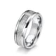 thumbnail image 1 of Anillo de acero inoxidable para dedo pulgar de hombre en tono plateado, anillos de promesa para hombre, banda de boda de ajuste cómodo, 1 of 5