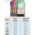 thumbnail image 2 of BadPiggies Women Gradient Colorful Short Sleeve T-Shirt Tie Dye Print Casual Round Neck Summer Loose Top (2XL, Blue), 2 of 6