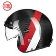 thumbnail image 4 of Casco de fibra de carbono 3/4 TORC Casco de motocicleta ligero V587 Casco abierto Casco de moto Casco de motocross, 4 of 5