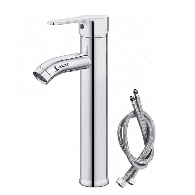 Grifo Monomando Mezclador Fregador Llave Alta Plata