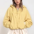 thumbnail image 2 of Nestiefly Women's Zip Up Lightweight Windbreaker Jacket Sport Casual Workout Hoodie Outerwear with Pockets Yellow L, 2 of 7