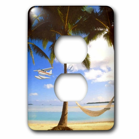 3dRose, Tropical Hideaway, 2 plug outlet cover