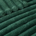 thumbnail image 6 of Exclusivo Mezcla King Size Flannel Fleece Blanket, Super Soft 3D Striped Jacquard Blanket for Bed, Lightweight Fuzzy Cozy Blankets, Forest Green, 90"x104", 6 of 7