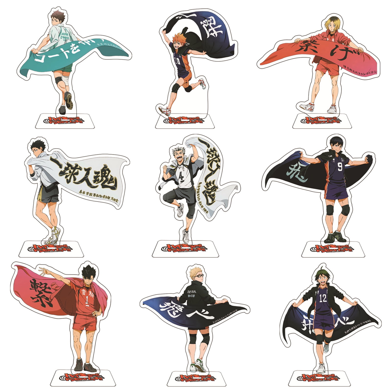 Anime Acrylic Stand Action Figure Toy Haikyuu!!! Wiki Combination Group PVC  Acrylic Desktop Stand Model Gift