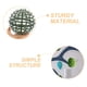 thumbnail image 2 of 3pcs planta artificial topiary bola jaula planta plástica marco de pelota de imitación estante de flores estante de flores para accesorios de patio trasero de jardín, 2 of 8