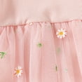 thumbnail image 5 of FAIWAD Newborn Baby Girls Romper Dress Short Sleeve Ruffle Ruched Floral Tulle Dress Girl Party Birthday Princess Dresses, 5 of 7