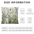 thumbnail image 5 of PRATYUS Spring Summer Floral Pillow Covers Yellow Flowers Green Leaves Butterfly Decorative Pillow Cases Throw Pillows Farmhouse Home Decor For Sofa Couch Cushion Outdoor 24x24in, 5 of 5