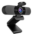 thumbnail image 1 of Cámara web 1080P con micrófono para escritorio, tecknet, luz de anillo ajustable de 3 niveles, USB, para videoconferencias/llamadas/transmisión en vivo/aprendizaje en línea, 1 of 9