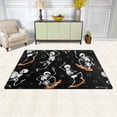 thumbnail image 3 of SKYSONIC Skateboarding Skeletons Haloween Area Rug Pad Dining Room Bedroom 5'x3', 3 of 6