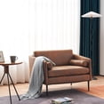 thumbnail image 5 of Zimtown Accent Chair Oversized Fabric Club Armchair w/ Pillows & Metal Legs Brown, 5 of 11