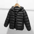 thumbnail image 2 of HAiming Toddler Baby Boys Girls down Jacket Kids Solid Long Sleeve Zip up Hooded Coat Winter Thicken Warm Outerwear, 2 of 4