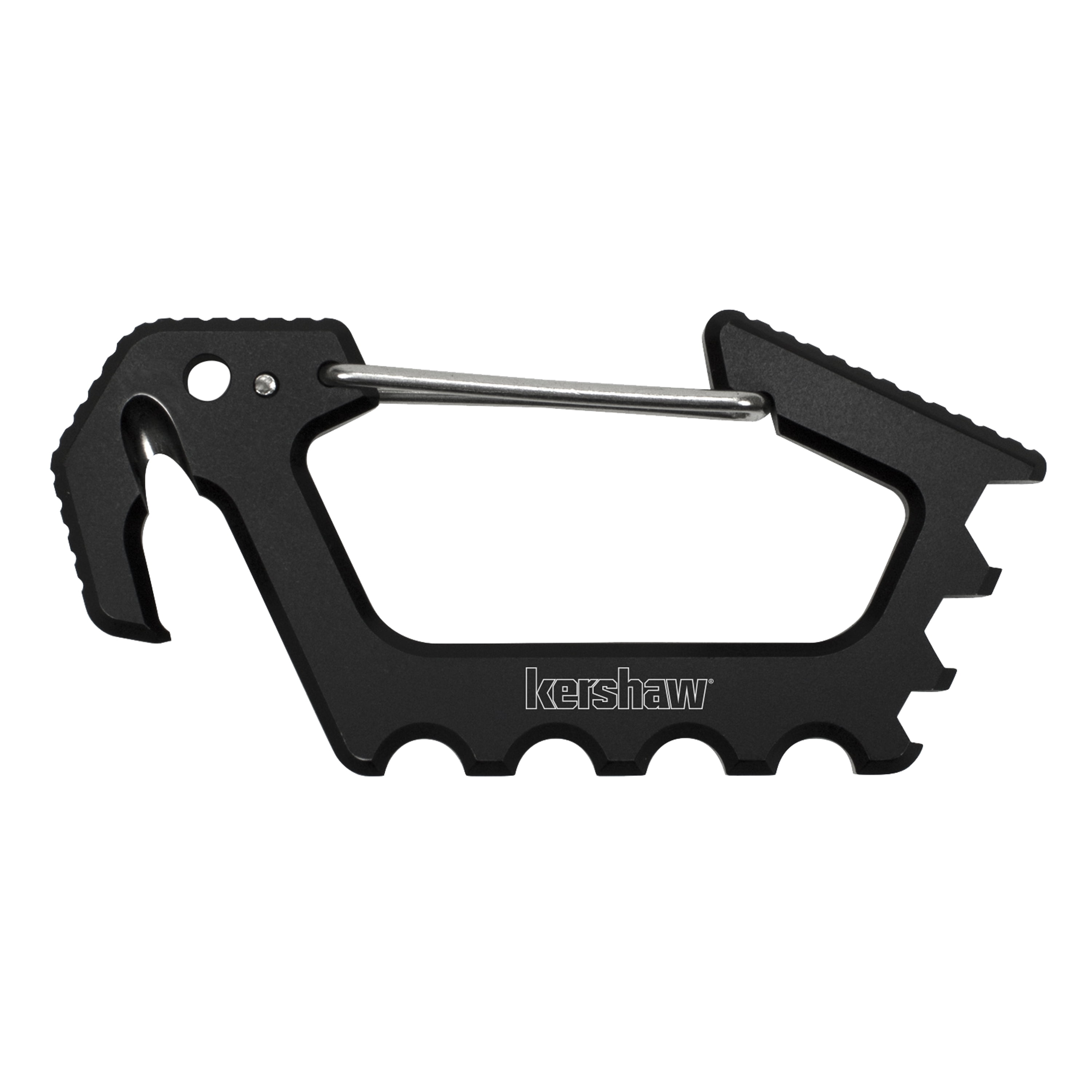 Kershaw Jens Carabiner Black (1150BLKX), 3.6-Inch Multi-Functioning Carabiner, Stainless Steel with Titanium... by KERSHAW KNIVES/KAI USA