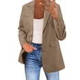 thumbnail image 1 of Women's Lapel Button Front Long Sleeve Business Suit Jacket Coat with Pockets for Formal Wear, 1 of 7