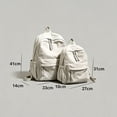 thumbnail image 3 of CUZIBR Striped Corduroy Backpack Lightweight Soft Casual Rucksack With Zipper Tassels Padded Adjustable Shoulder Straps Multi Compartment Book Bag For Students Daily School Shopping, 3 of 4