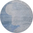 thumbnail image 2 of Addison Rugs Mayfield Premium Machine Washable Transitional Geometric Blue Round Rug, 8' x 8', 2 of 6