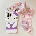 thumbnail image 2 of Para Xiaomi Redmi Note 11s 11 10s 10 Pro 9 9s 10 10C 9 9A Mi Poco X3 11T 10T Sanrio 3D Dibujos Animados Hello Kitty Suave A Prueba De Golpes Fundas Traseras Con Cordón, 2 of 3