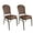 Brown Vinyl, Copper Vein Frame, variant on Banquet Chair - Crown| Black Vinyl on Silver Vein Frame, 2 Chair Bundle by Chivari