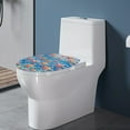 thumbnail image 3 of SEANATIVE Beach Starfish Toilet Lid Cover Soft Toilet Seat Lid Covers for Bathroom Elongated Round Oblong Toilet Seat Covers 17.3*13 Inches Toilet Lid Seat Protector Cover, 3 of 6