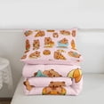 thumbnail image 5 of Erosebridal Funny Capybara Pattern Twin Comforter Sets,Hawaii Summer Holiday Bedding Set For Kids Girls ,Reversible Pink 2pcs, 5 of 7