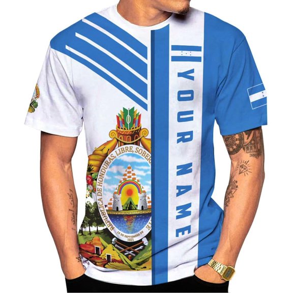 Personalized Honduras Shirt 3D Camisa Honduras Hombres Honduras Shirts Men Women, Honduras Tshirt Honduras t Shirt (Multi 11) (S)