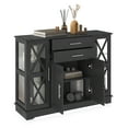 thumbnail image 6 of BELLEZE Ryland 47" Wood Storage Sideboard Buffet Cabinet Console Table, Black, 6 of 7