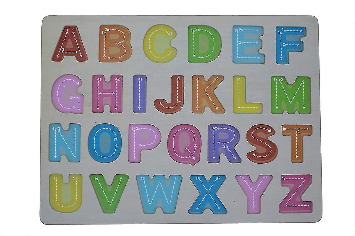 Alphabet Puzzle Wooden Abc Letters Learn Letters Educational