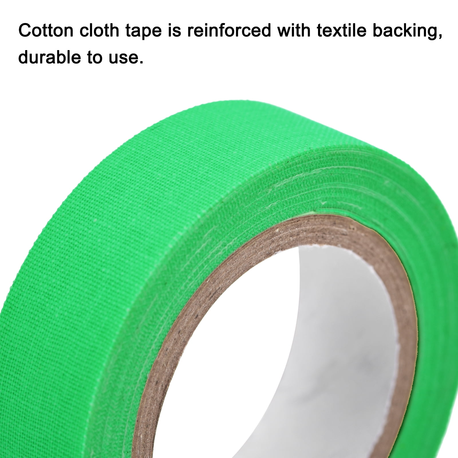 Uxcell 6Rolls 0.6inch x 32.8feet Neon Gaffers Cloth Tape Glow in the Dark Tape, Green