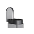 thumbnail image 6 of 13 Gal Slim Kitchen Trash Can with Soft Close Lid, Step Pedal, Large Step-on Metal Trash Bin, Stainless Steel, with Inner Bucket & Rear Handle, for Home, Office, Commercial, 50 L, 6 of 9
