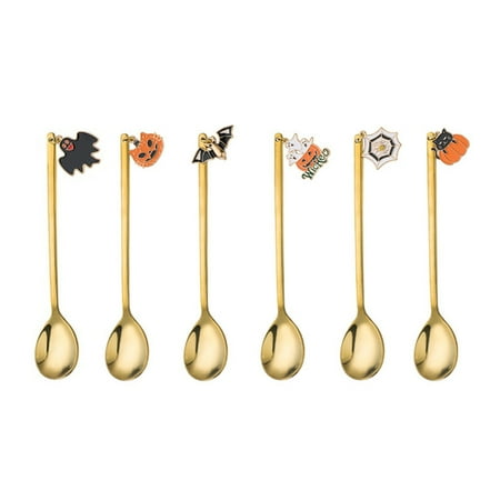 

JULYING 6 Pcs Salad Fruit Tasting Forks Coffee Stirring Spoons for Dessert Ice Tea