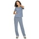 thumbnail image 1 of Set de limpieza COZYFIT, uniforme médico para mujer, color gris roca, talla L, 1 of 7
